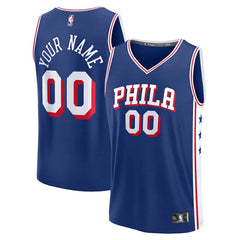 Philadelphia 76ers Fast Break Custom Jersey - Icon Edition - Blue