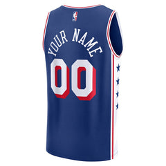 Philadelphia 76ers Fast Break Custom Jersey - Icon Edition - Blue