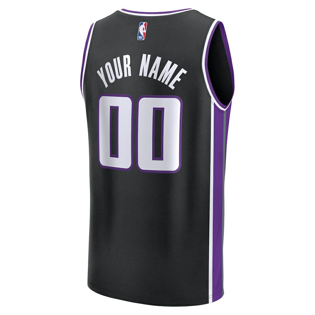 Sacramento Kings Fast Break Custom Jersey - Icon Edition - Black