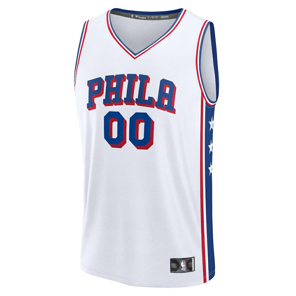 Philadelphia 76ers Fast Break Custom Jersey - Association Edition - White