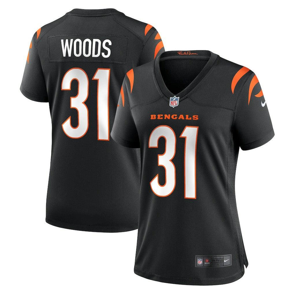 Ickey Woods Cincinnati Bengals Women's Retired Player Game Jersey - Black