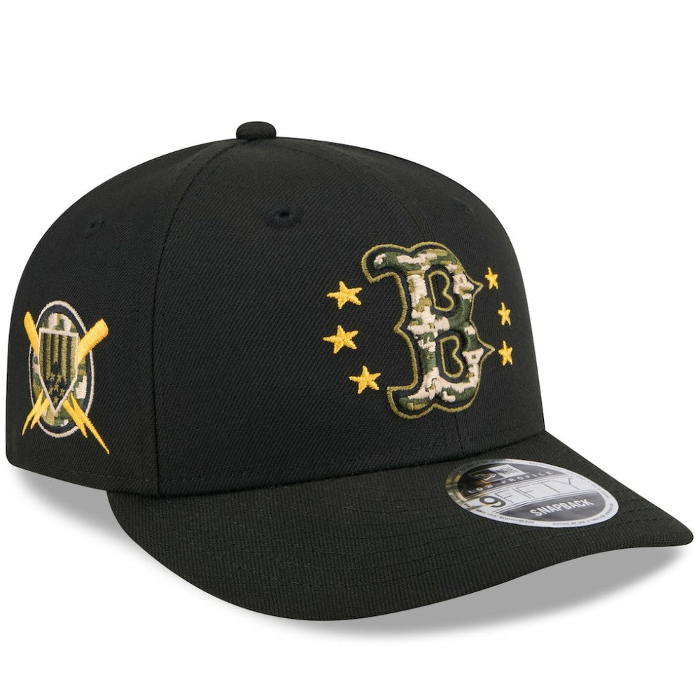 Boston Red Sox 2024 Armed Forces Day Low Profile 9FIFTY Snapback Hat Black | New Era