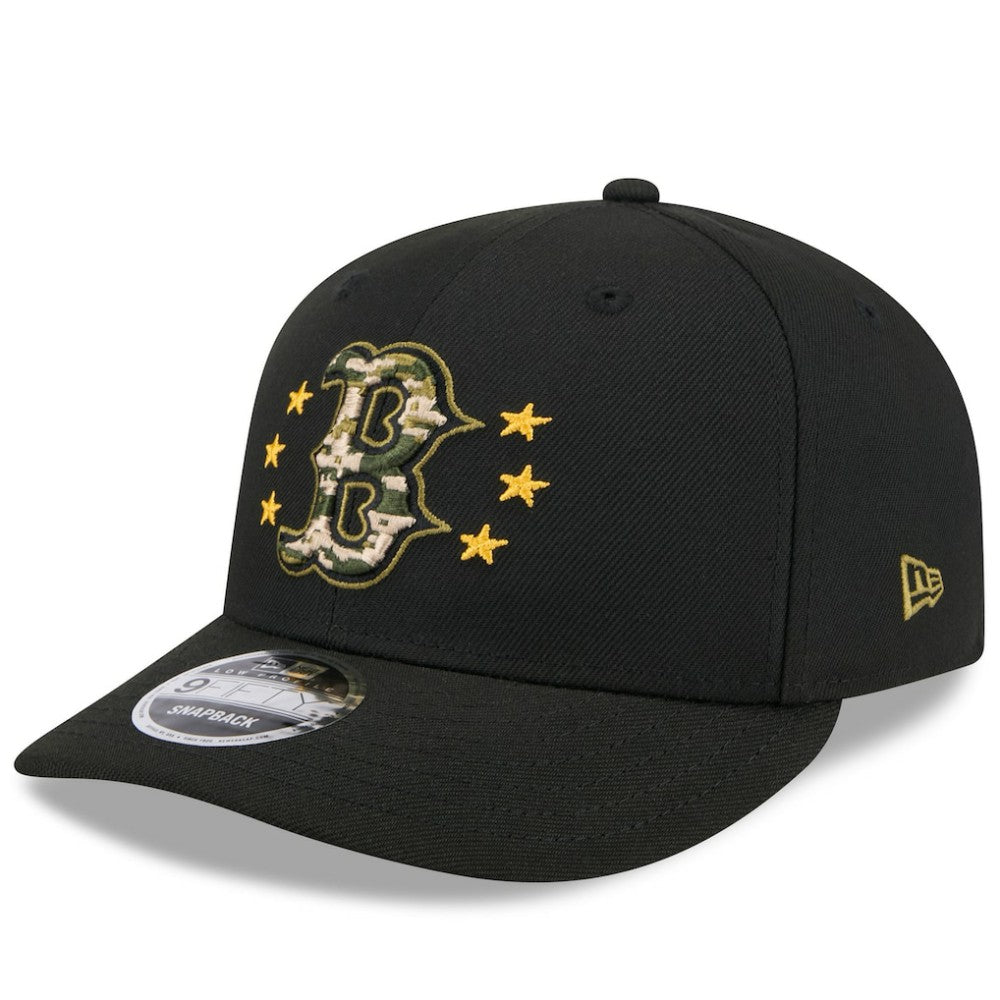 Boston Red Sox 2024 Armed Forces Day Low Profile 9FIFTY Snapback Hat Black | New Era