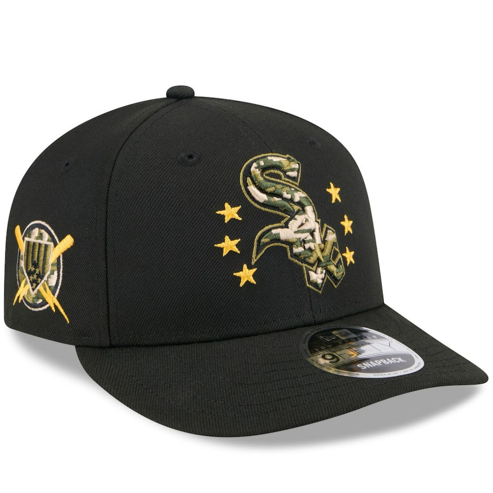 Chicago White Sox 2024 Armed Forces Day Low Profile 9FIFTY Snapback Hat Black | New Era