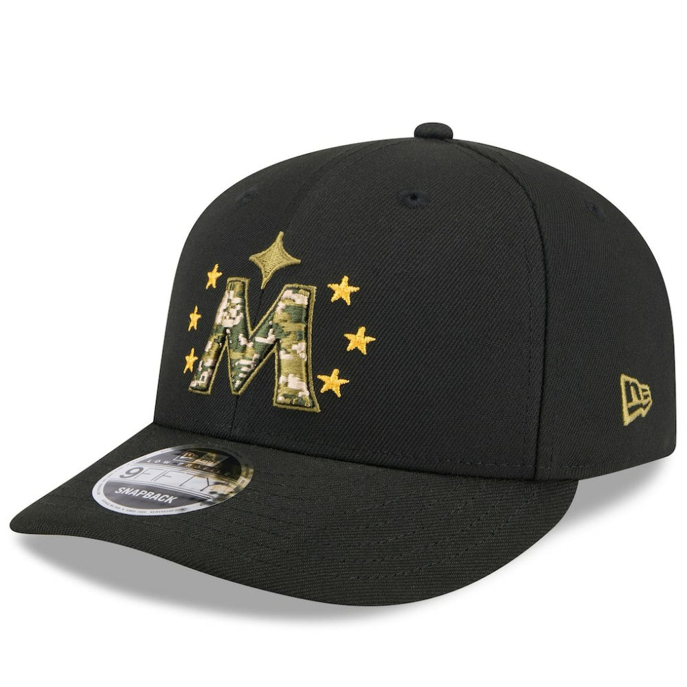 Minnesota Twins 2024 Armed Forces Day Low Profile 9FIFTY Snapback Hat Black | New Era