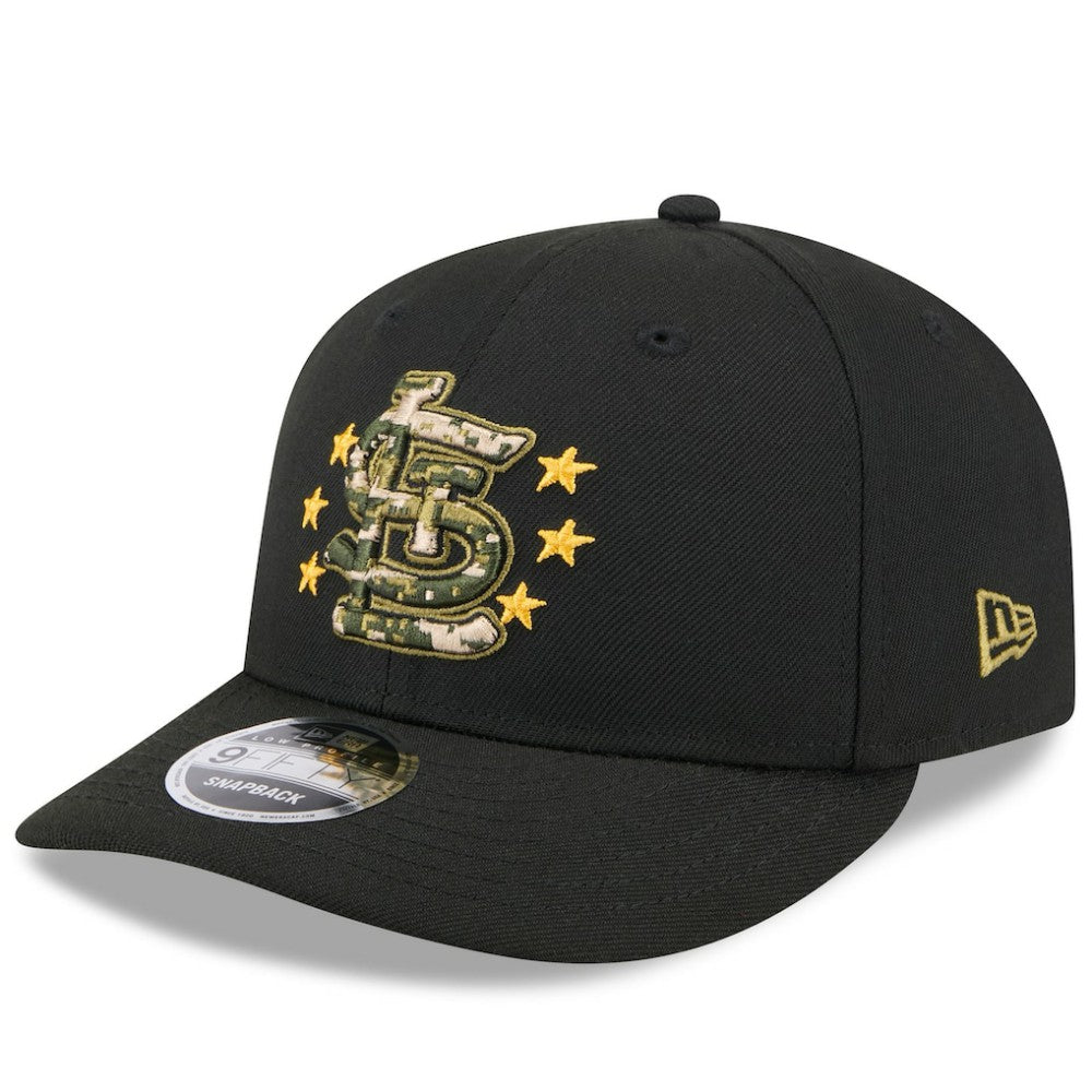 St. Louis Cardinals 2024 Armed Forces Day Low Profile 9FIFTY Snapback Hat Black | New Era