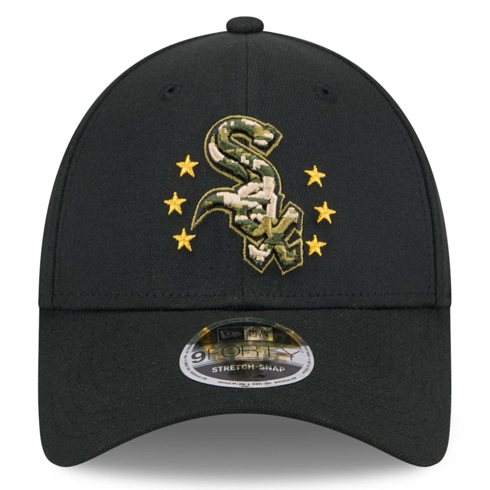 Chicago White Sox 2024 Armed Forces Day 9FORTY Adjustable Hat Black | New Era