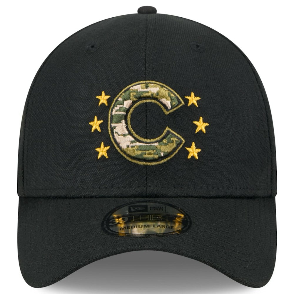 Chicago Cubs 2024 Armed Forces Day 39THIRTY Flex Hat Black | New Era