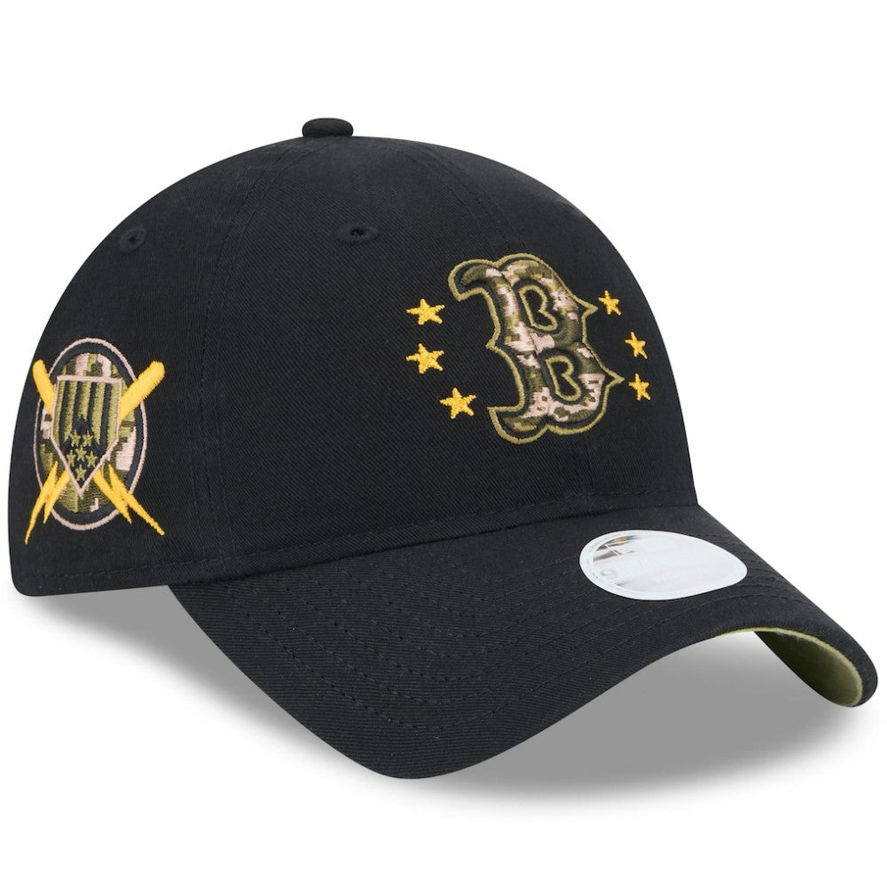 Boston Red Sox Women's 2024 Armed Forces Day 9TWENTY Adjustable Hat Black | New Era