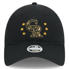 Colorado Rockies Women's 2024 Armed Forces Day 9TWENTY Adjustable Hat Black | New Era