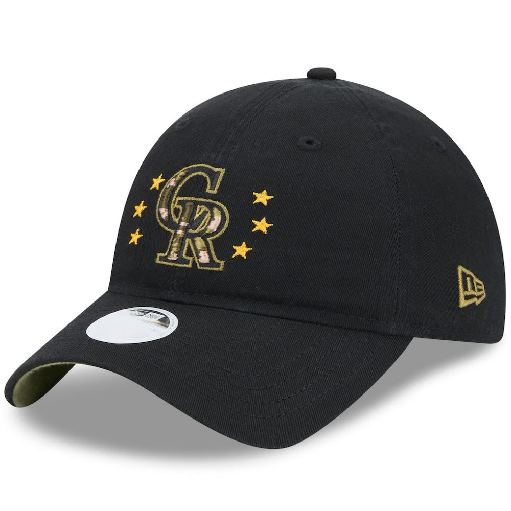 Colorado Rockies Women's 2024 Armed Forces Day 9TWENTY Adjustable Hat Black | New Era