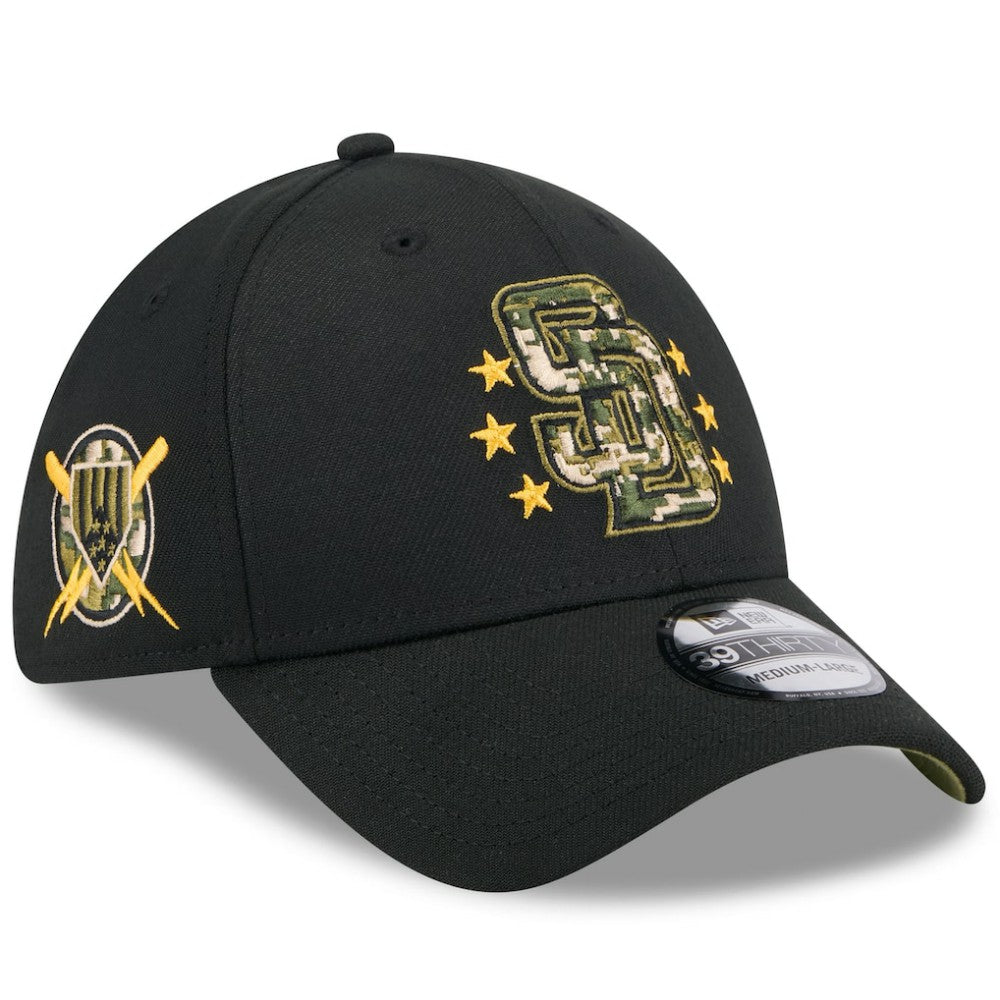 San Diego Padres 2024 Armed Forces Day 39THIRTY Flex Hat Black | New Era
