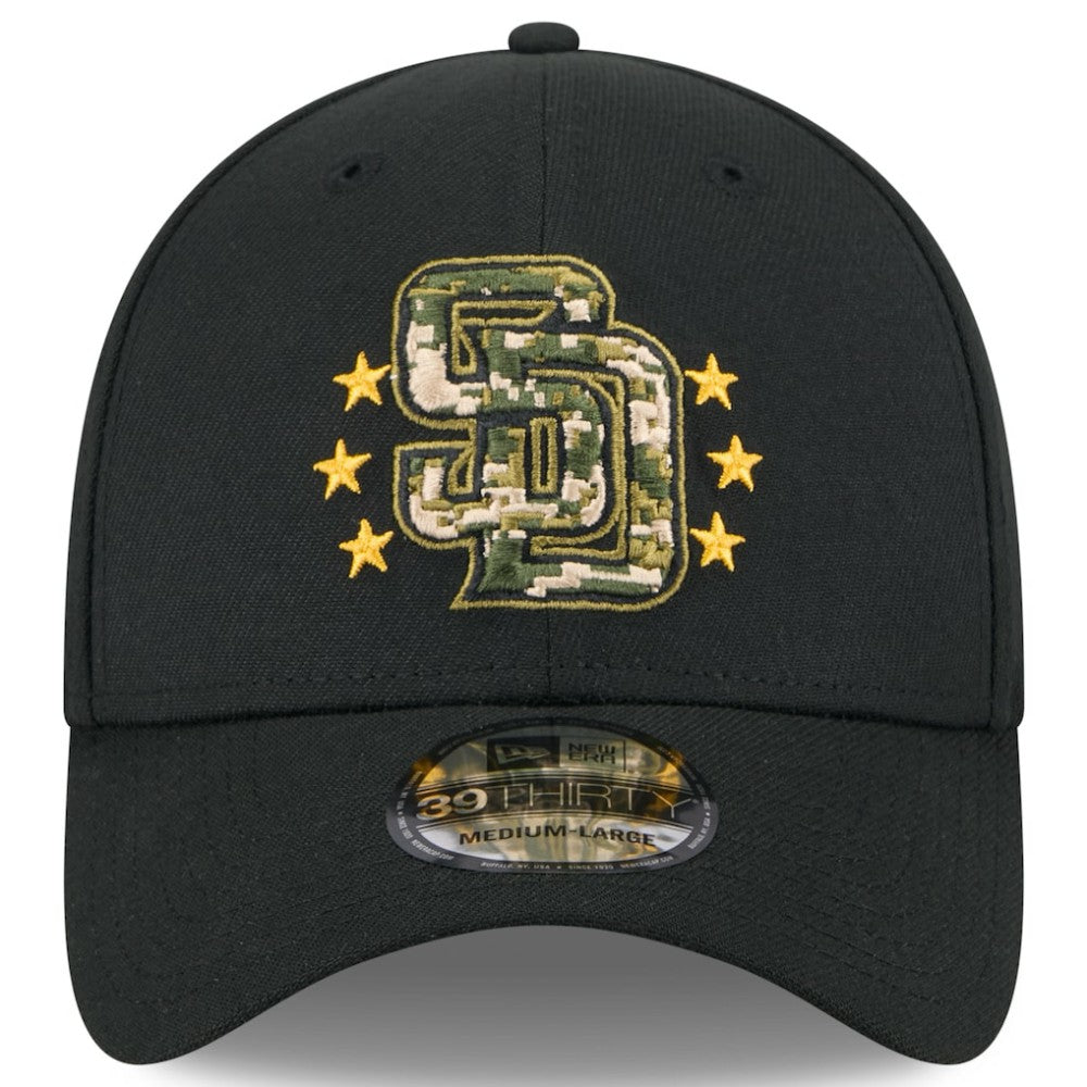 San Diego Padres 2024 Armed Forces Day 39THIRTY Flex Hat Black | New Era