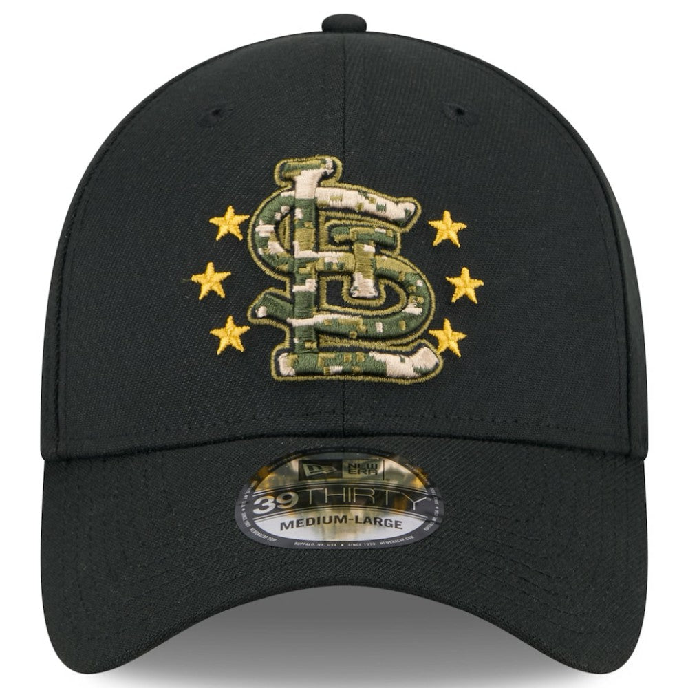 St. Louis Cardinals 2024 Armed Forces Day 39THIRTY Flex Hat Black | New Era