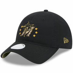 Miami Marlins Women's 2024 Armed Forces Day 9TWENTY Adjustable Hat Black | New Era