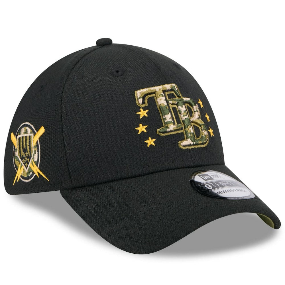 Tampa Bay Rays 2024 Armed Forces Day 39THIRTY Flex Hat Black | New Era