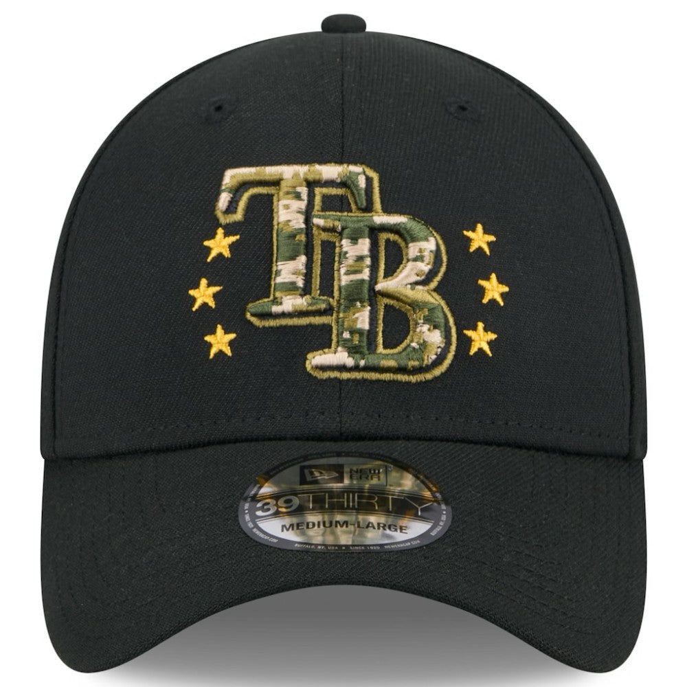 Tampa Bay Rays 2024 Armed Forces Day 39THIRTY Flex Hat Black | New Era