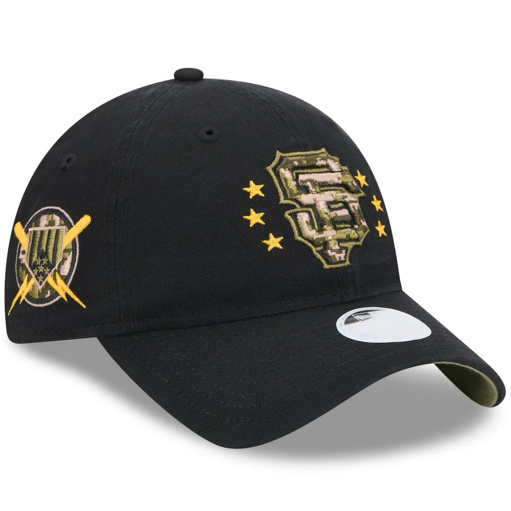 San Francisco Giants Women's 2024 Armed Forces Day 9TWENTY Adjustable Hat Black | New Era