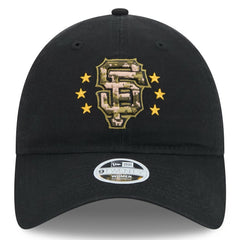 San Francisco Giants Women's 2024 Armed Forces Day 9TWENTY Adjustable Hat Black | New Era