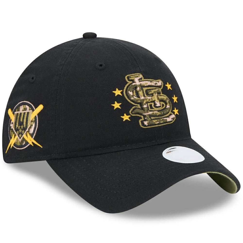 St. Louis Cardinals Women's 2024 Armed Forces Day 9TWENTY Adjustable Hat Black | New Era