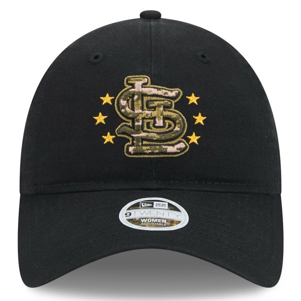 St. Louis Cardinals Women's 2024 Armed Forces Day 9TWENTY Adjustable Hat Black | New Era