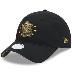 St. Louis Cardinals Women's 2024 Armed Forces Day 9TWENTY Adjustable Hat Black | New Era