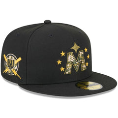 Minnesota Twins 2024 Armed Forces Day On-Field 59FIFTY Fitted Hat Black | New Era