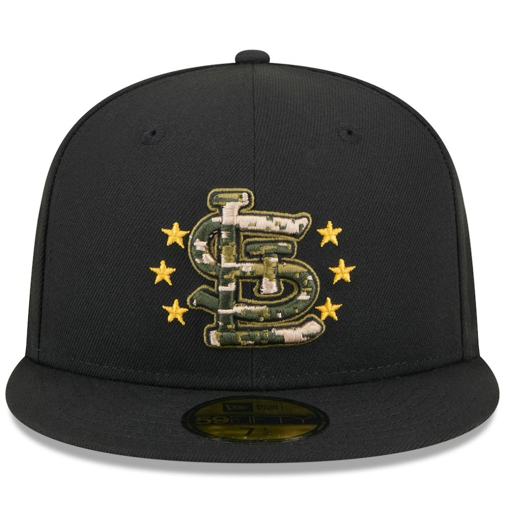 St. Louis Cardinals 2024 Armed Forces Day On-Field 59FIFTY Fitted Hat Black | New Era