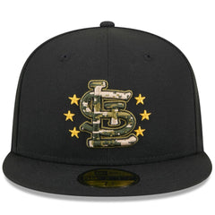 St. Louis Cardinals 2024 Armed Forces Day On-Field 59FIFTY Fitted Hat Black | New Era