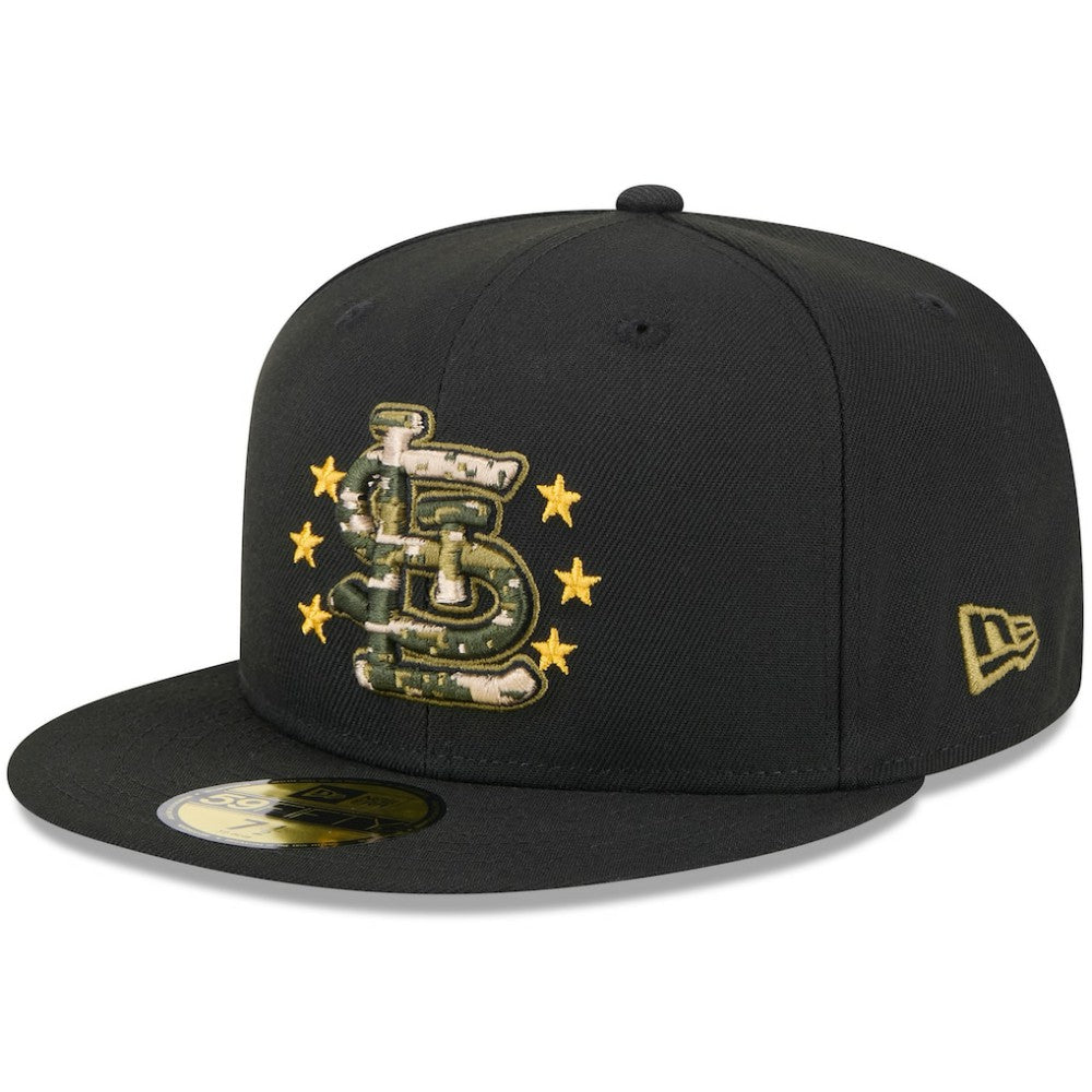 St. Louis Cardinals 2024 Armed Forces Day On-Field 59FIFTY Fitted Hat Black | New Era
