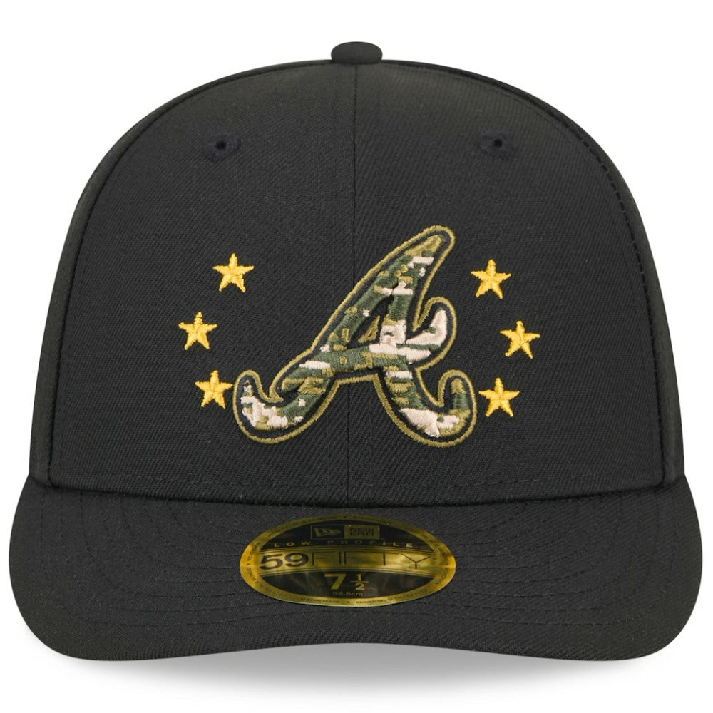Atlanta Braves 2024 Armed Forces Day Low Profile 59FIFTY Fitted Hat Black | New Era