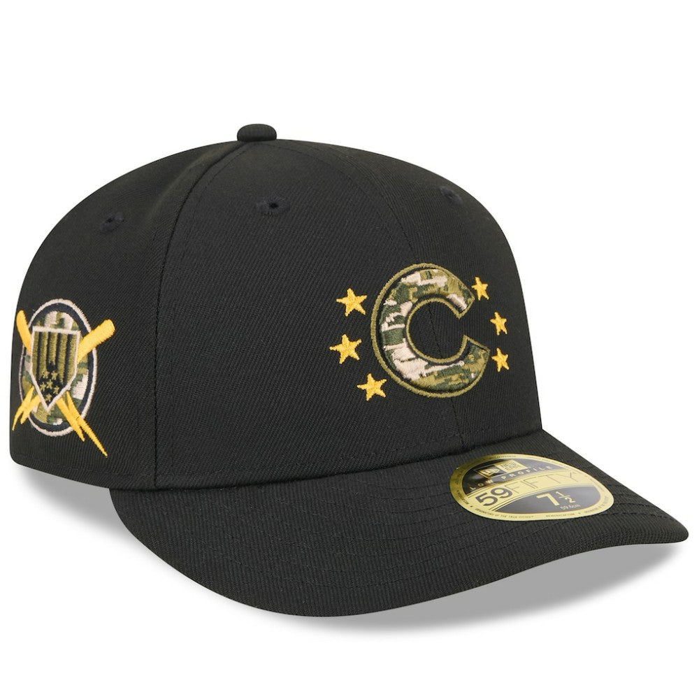 Chicago Cubs 2024 Armed Forces Day Low Profile 59FIFTY Fitted Hat Black | New Era