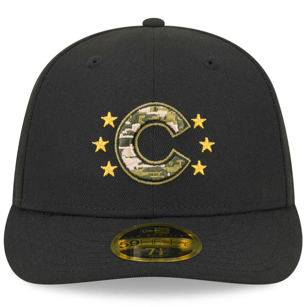 Chicago Cubs 2024 Armed Forces Day Low Profile 59FIFTY Fitted Hat Black | New Era