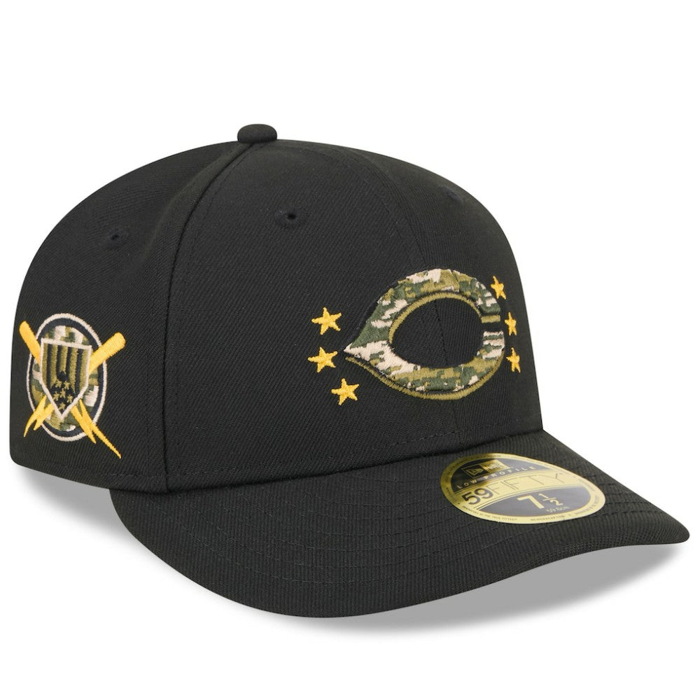 Cincinnati Reds 2024 Armed Forces Day Low Profile 59FIFTY Fitted Hat Black | New Era