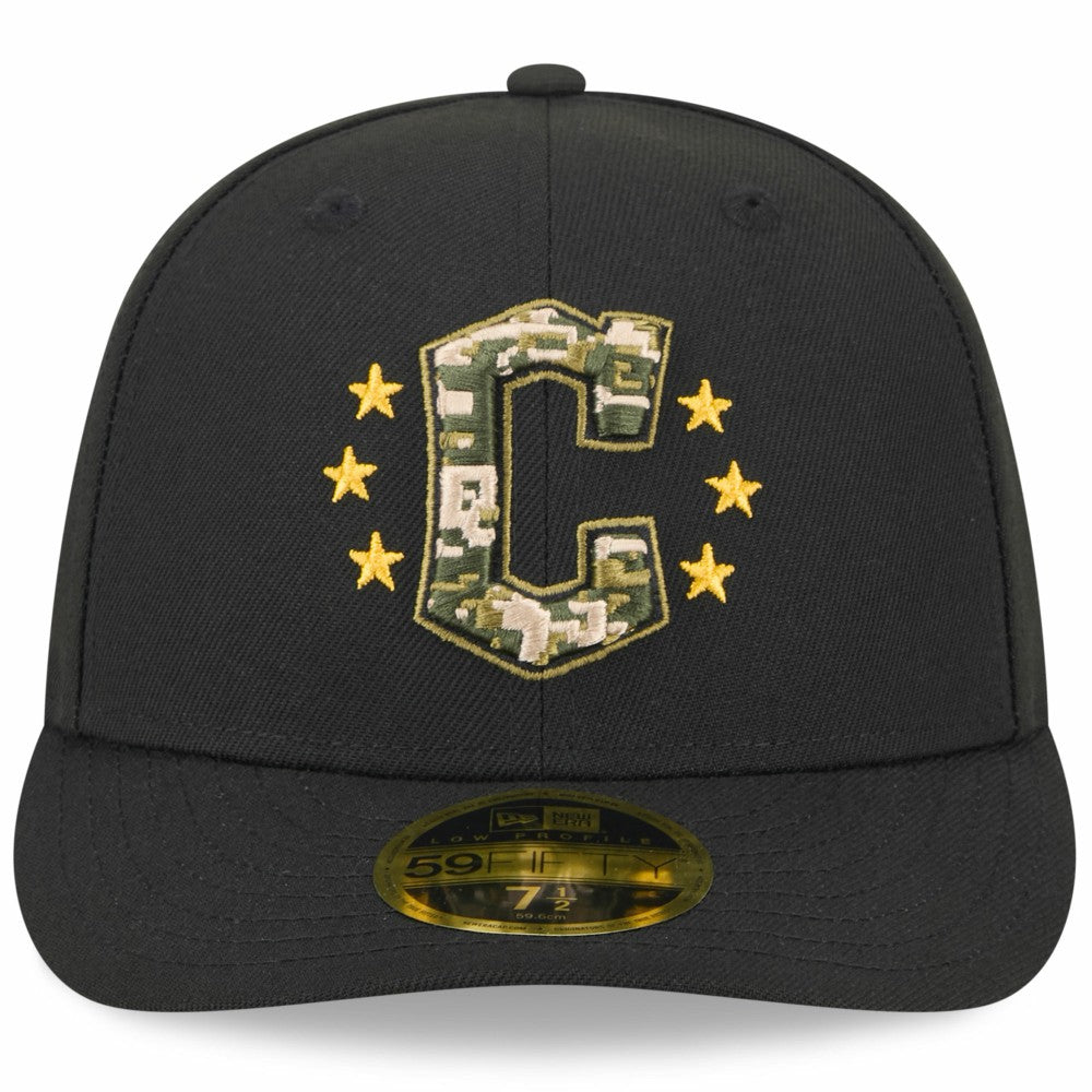 Cleveland Guardians 2024 Armed Forces Day Low Profile 59FIFTY Fitted Hat Black | New Era