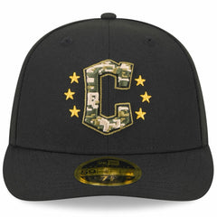 Cleveland Guardians 2024 Armed Forces Day Low Profile 59FIFTY Fitted Hat Black | New Era