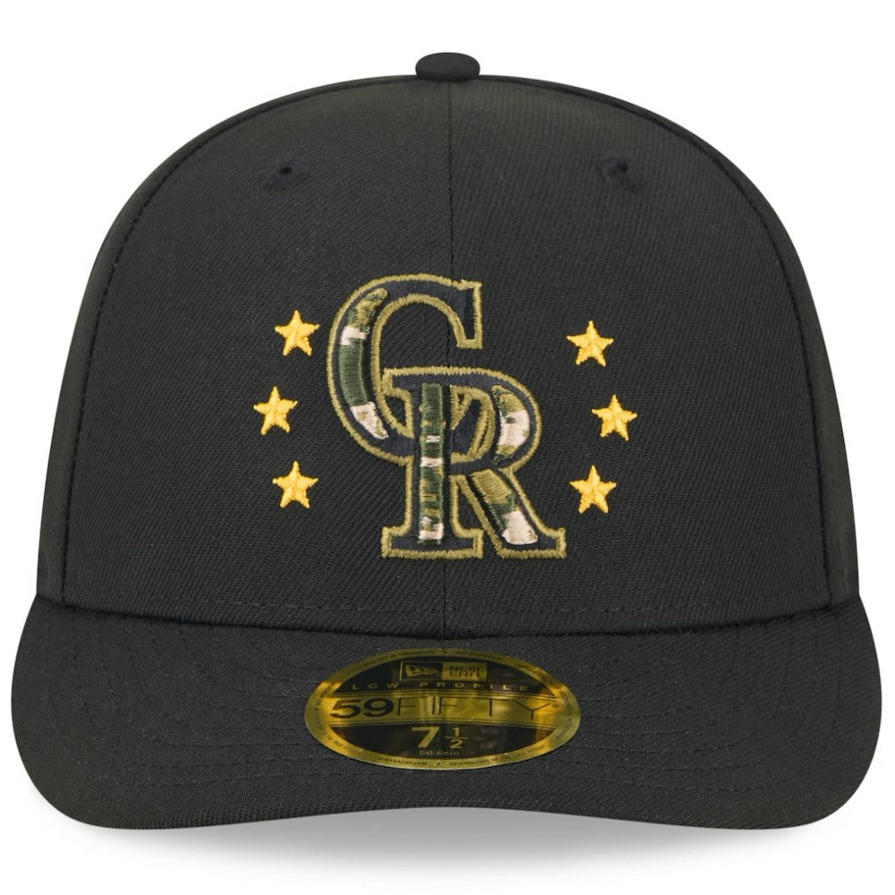 Colorado Rockies 2024 Armed Forces Day Low Profile 59FIFTY Fitted Hat Black | New Era