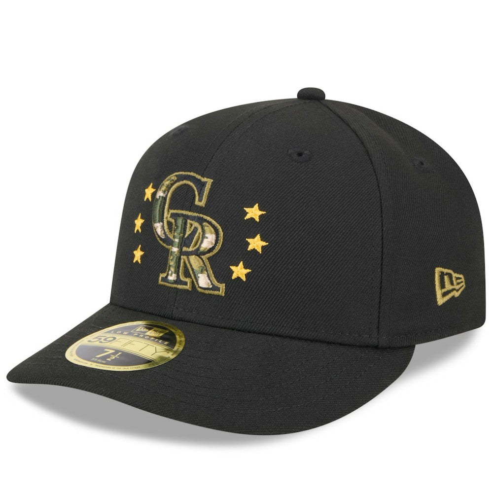 Colorado Rockies 2024 Armed Forces Day Low Profile 59FIFTY Fitted Hat Black | New Era