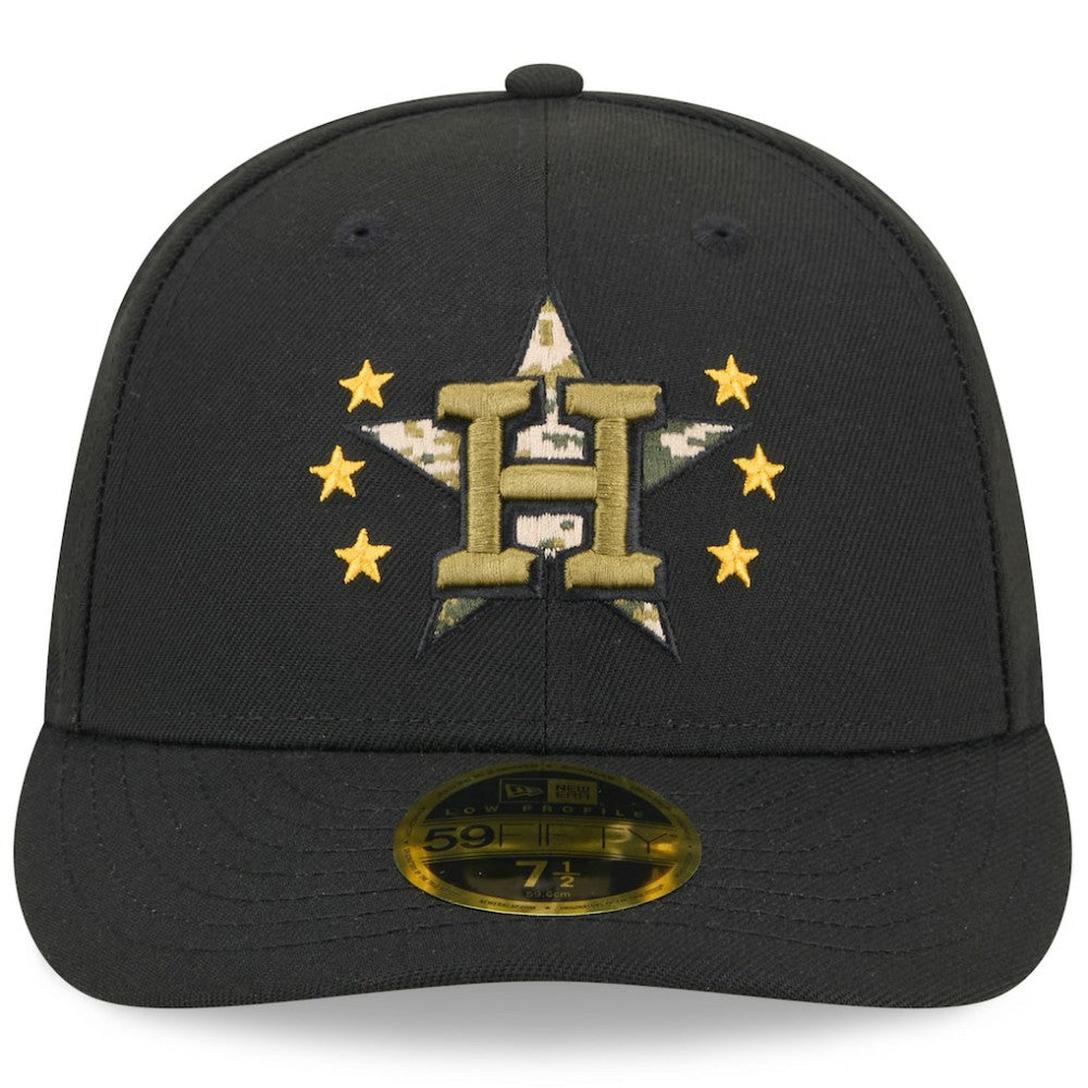 Houston Astros 2024 Armed Forces Day Low Profile 59FIFTY Fitted Hat Black | New Era