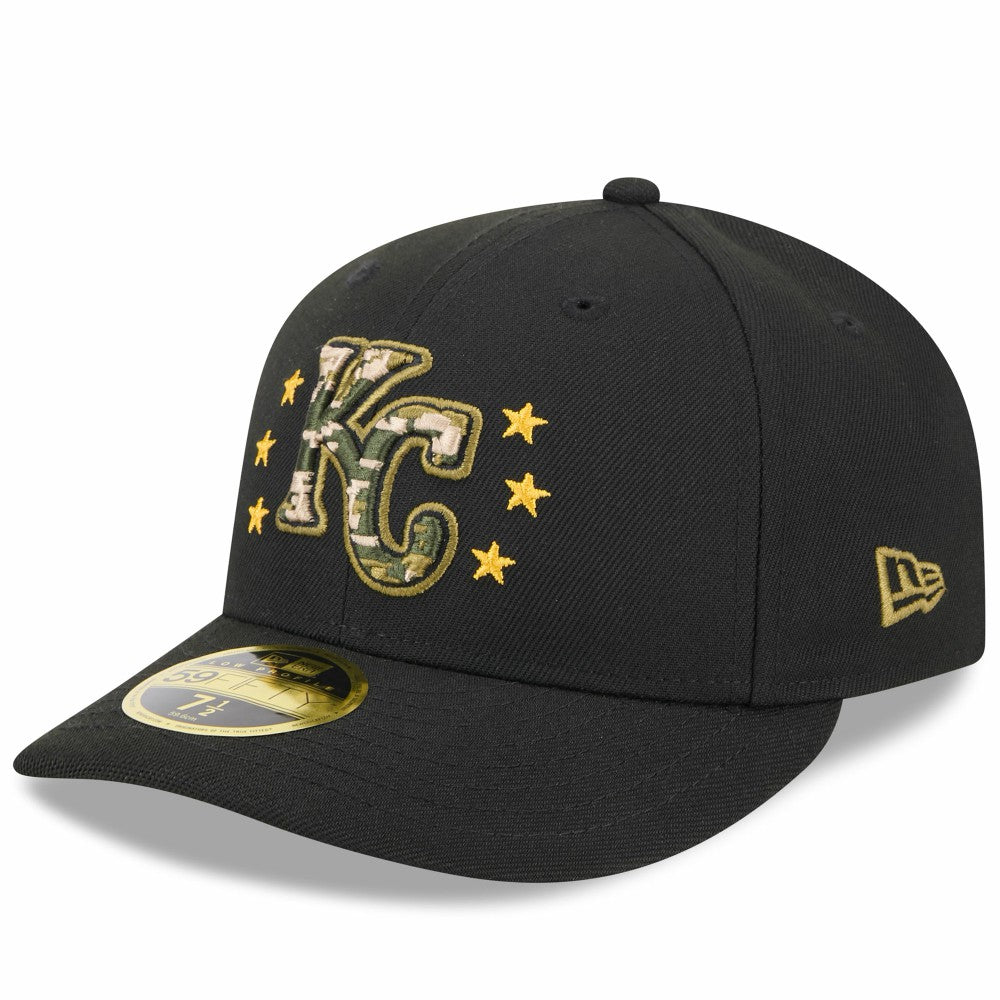 Kansas City Royals 2024 Armed Forces Day Low Profile 59FIFTY Fitted Hat Black | New Era