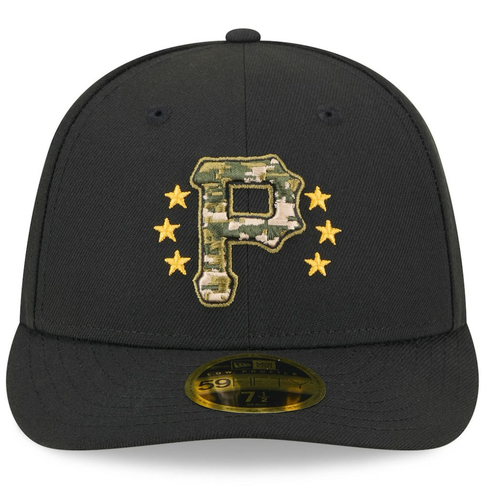 Pittsburgh Pirates 2024 Armed Forces Day Low Profile 59FIFTY Fitted Hat Black | New Era