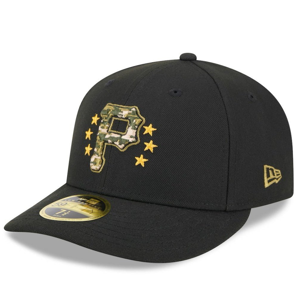 Pittsburgh Pirates 2024 Armed Forces Day Low Profile 59FIFTY Fitted Hat Black | New Era