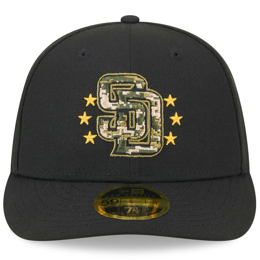 San Diego Padres 2024 Armed Forces Day Low Profile 59FIFTY Fitted Hat Black | New Era