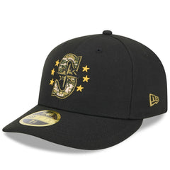 Seattle Mariners 2024 Armed Forces Day Low Profile 59FIFTY Fitted Hat Black | New Era
