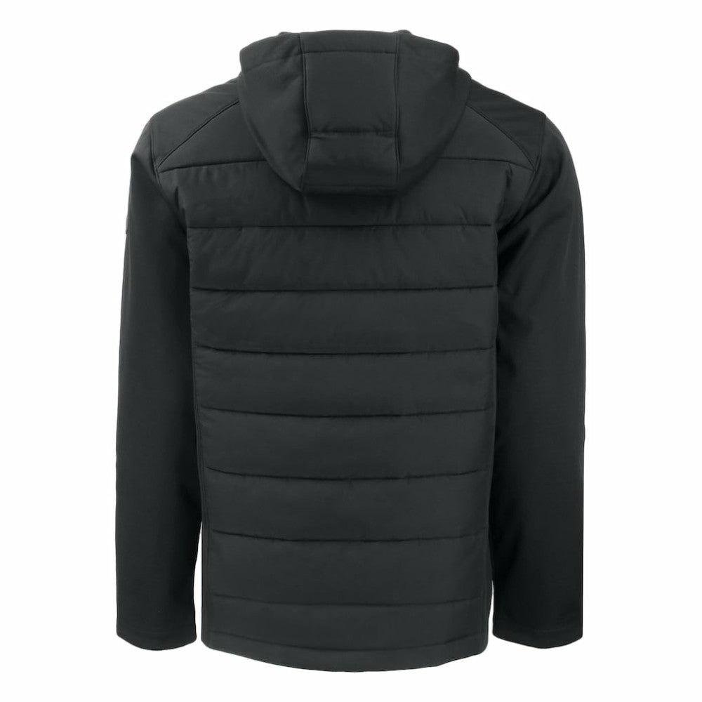 Los Angeles Dodgers Cutter & Buck Evoke Hybrid Eco Softshell Recycled Full-Zip Hoodie Black