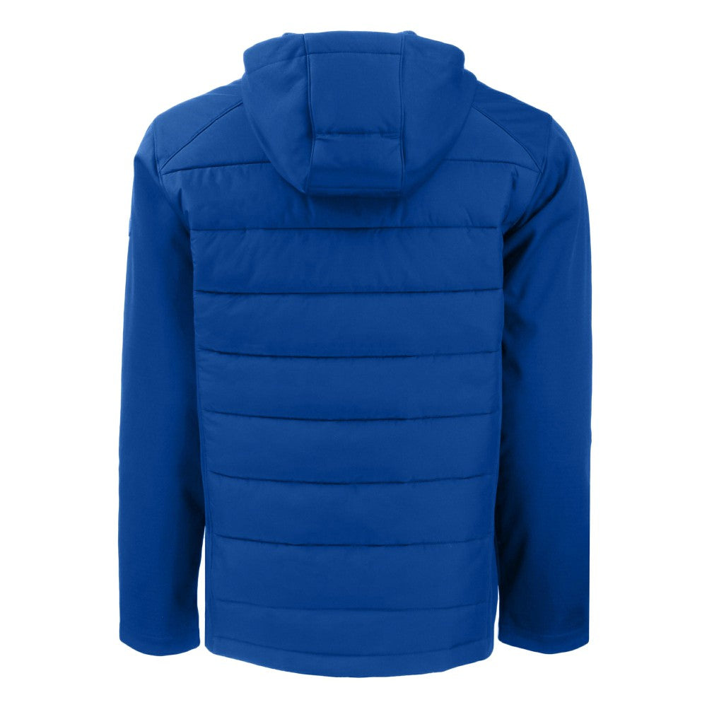 New York Mets Cutter & Buck Evoke Hybrid Eco Softshell Recycled Full-Zip Hoodie Royal