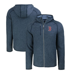Boston Red Sox Cutter & Buck Mainsail Full-Zip Hooded Jacket Heather Navy