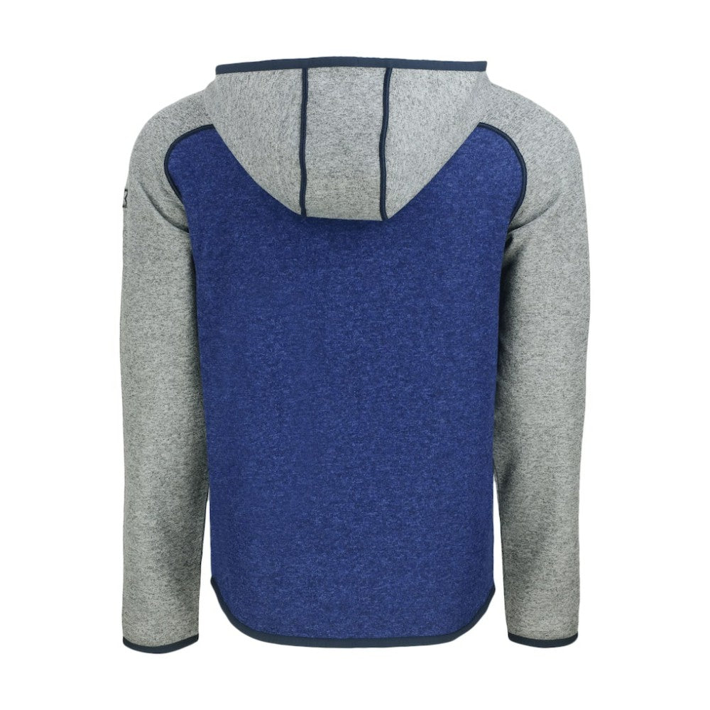 Chicago Cubs Cutter & Buck Mainsail Full-Zip Hooded Jacket Royal/Heather Gray