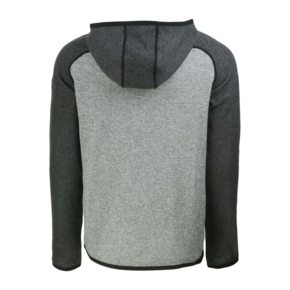 Cincinnati Reds Cutter & Buck Mainsail Full-Zip Hooded Jacket Heather Charcoal/Heather Gray