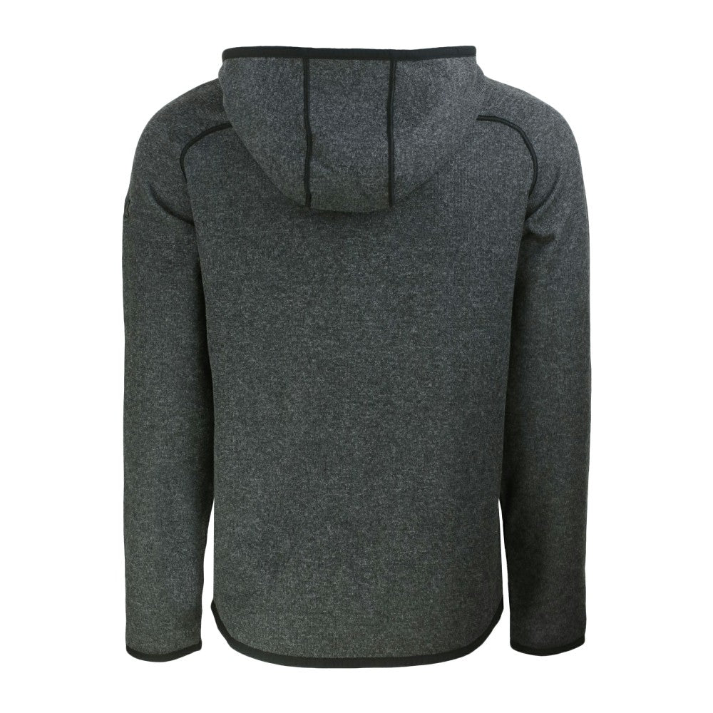Milwaukee Brewers Cutter & Buck Mainsail Full-Zip Hooded Jacket Heather Charcoal